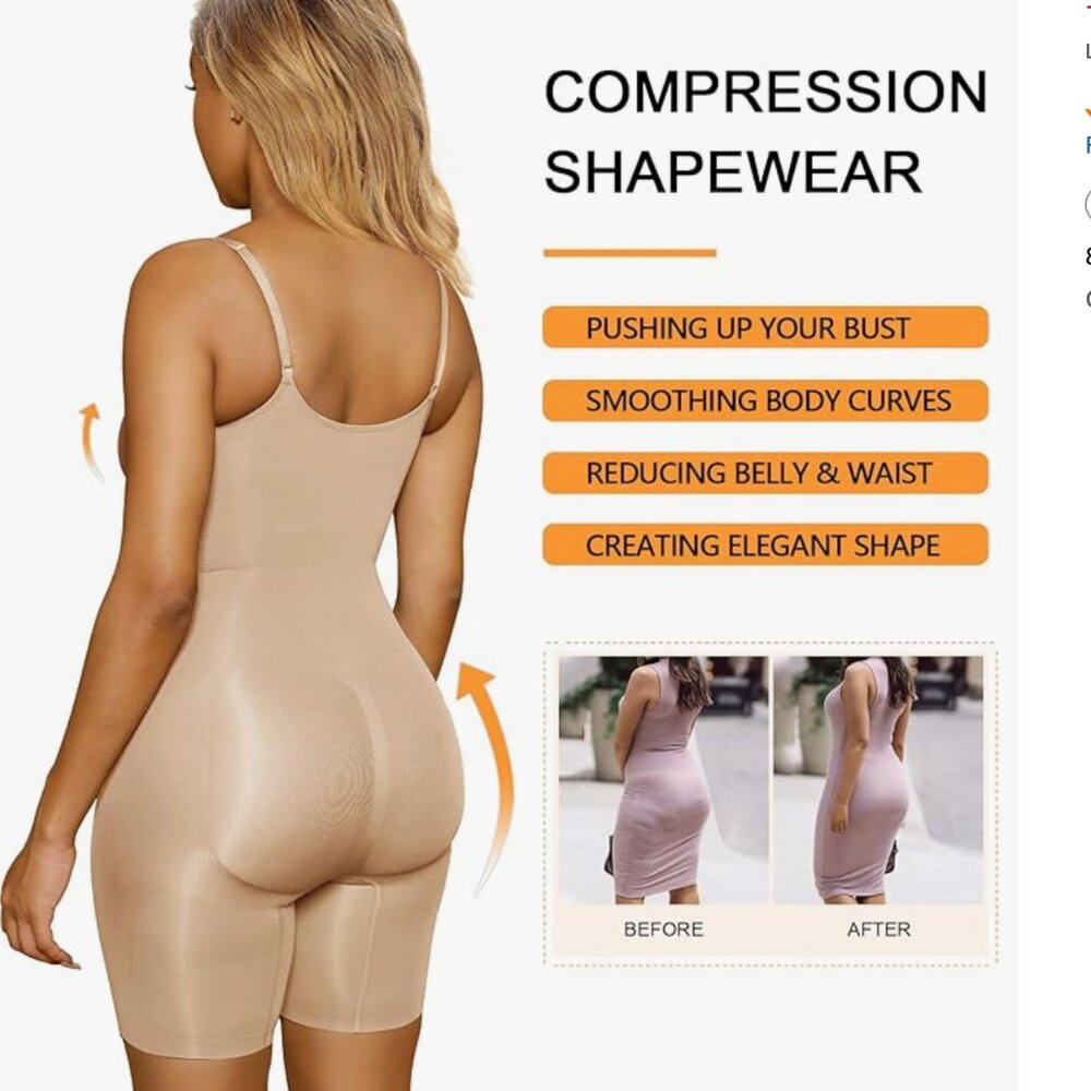 ShaperX Beige Shapewear L/XL